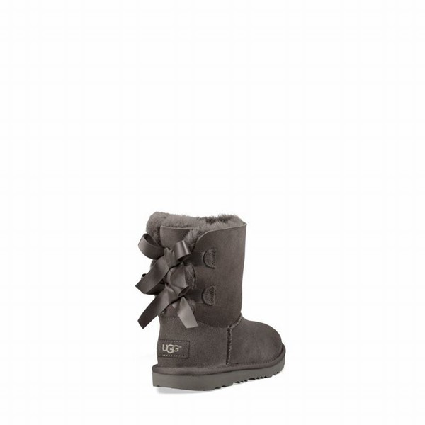 Grey UGG Bailey Bow Ii Boots For Girl | UK 00956